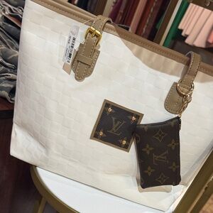 LV embellished tote bag nwt
